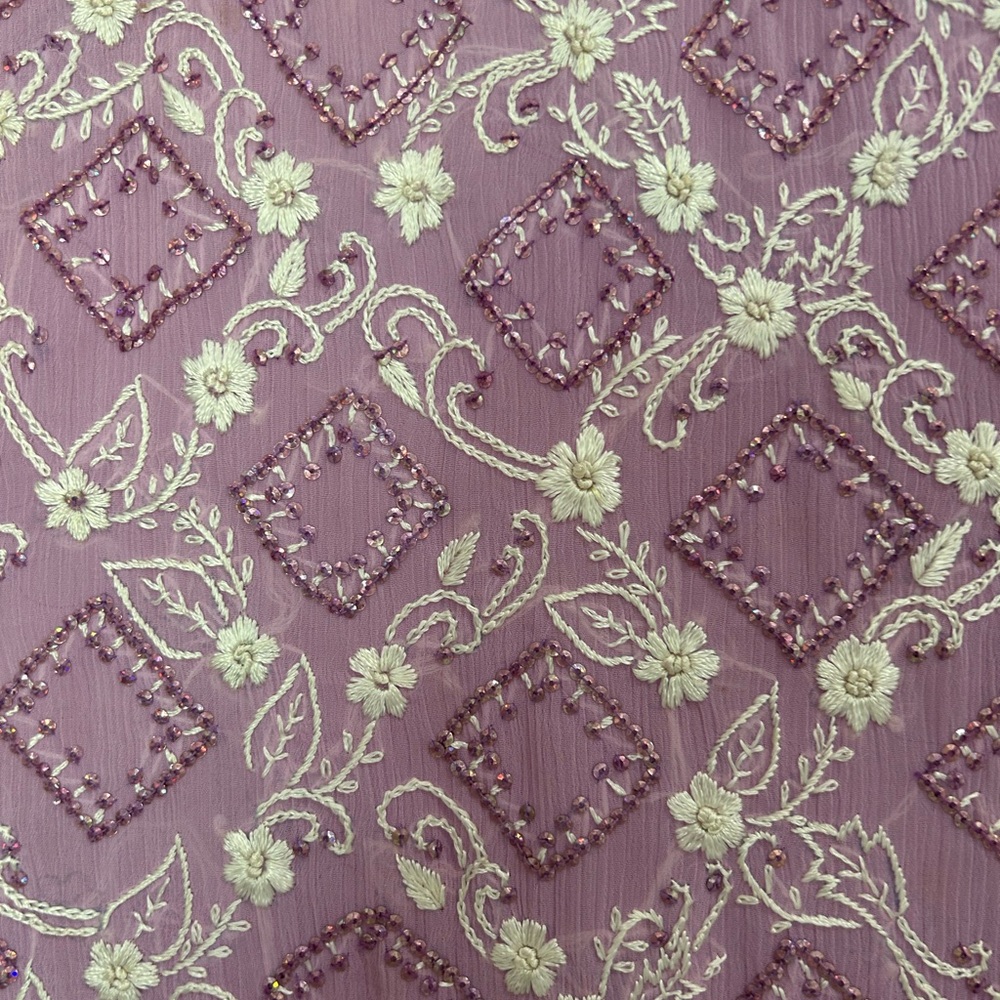 Purple and White Patterned Dress - Picture 2 of 11